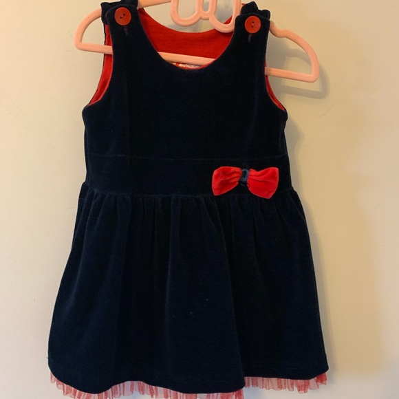 5/$20 Navy & red / Velvet dress